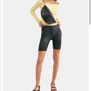 Free People Suede Bike Shorts NWT